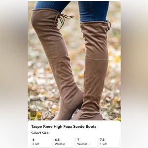 Over the knee brown boots